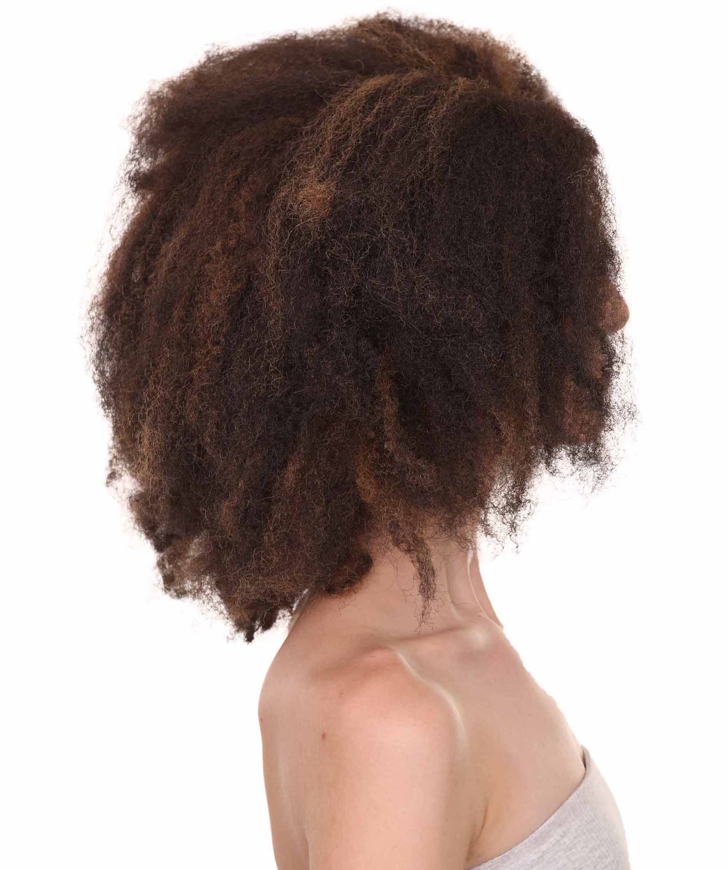 Short Afro Kinky Curly Unisex Wig | Party Ready Halloween Wig | Premium Breathable Capless Cap