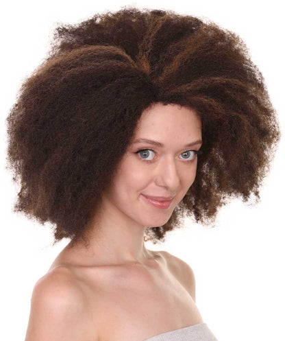 Short Afro Kinky Curly Unisex Wig | Party Ready Halloween Wig | Premium Breathable Capless Cap