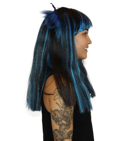 Bat Black and Blue Wig