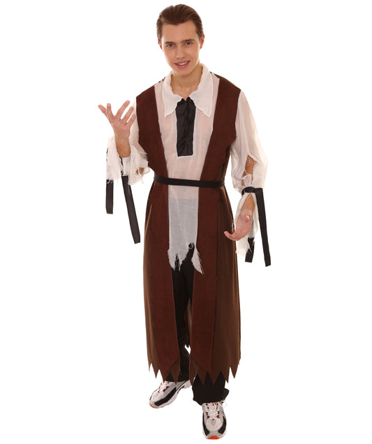 Men's Pirate Captain Asymmetrical Layered Costume | Multi Color Halloween Costume
