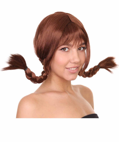 Brown Bavarian Girl Women's Wig