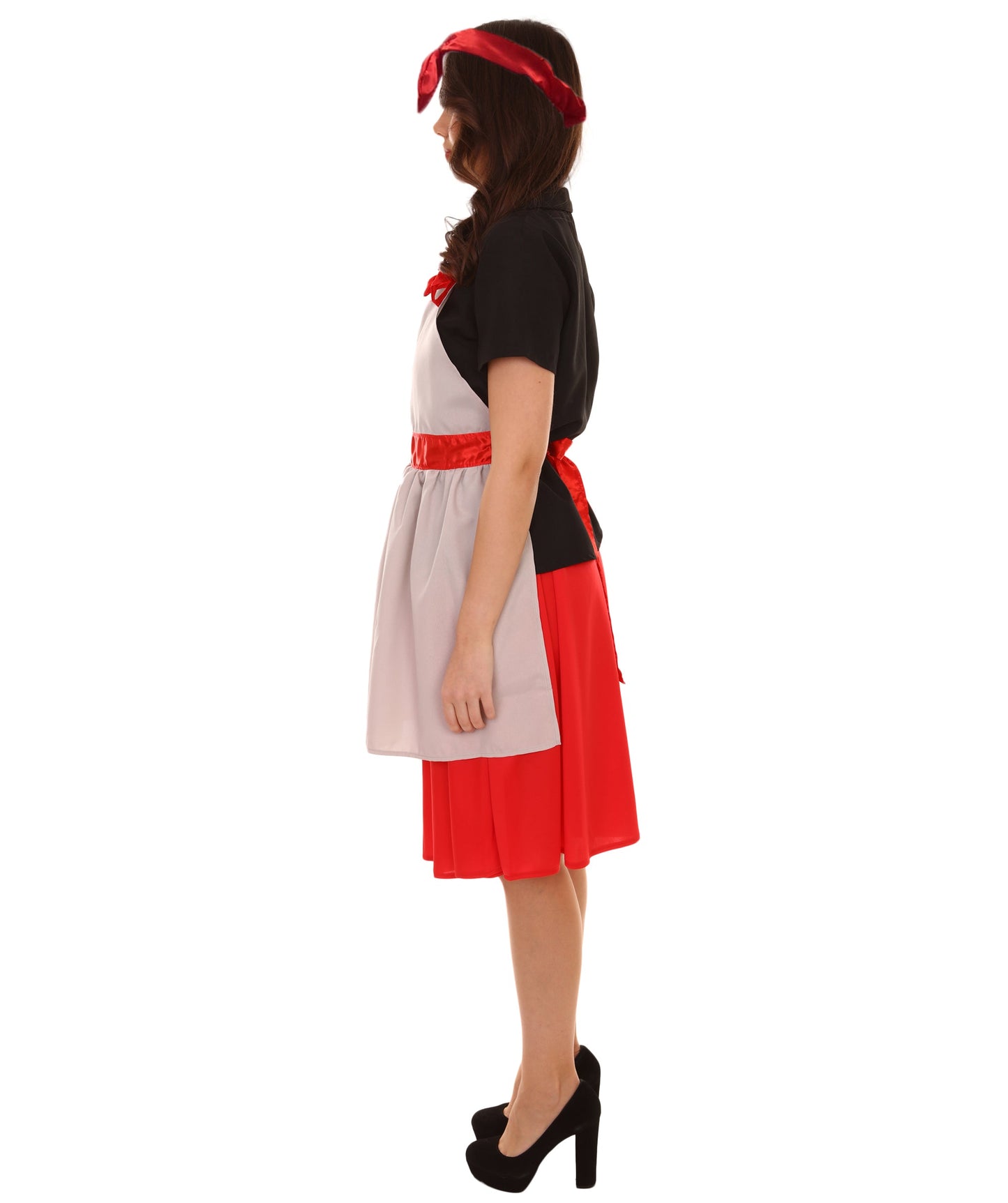 Women's 50's Housewife 4 Pc Historical Costume | Multi Color Fancy Costume