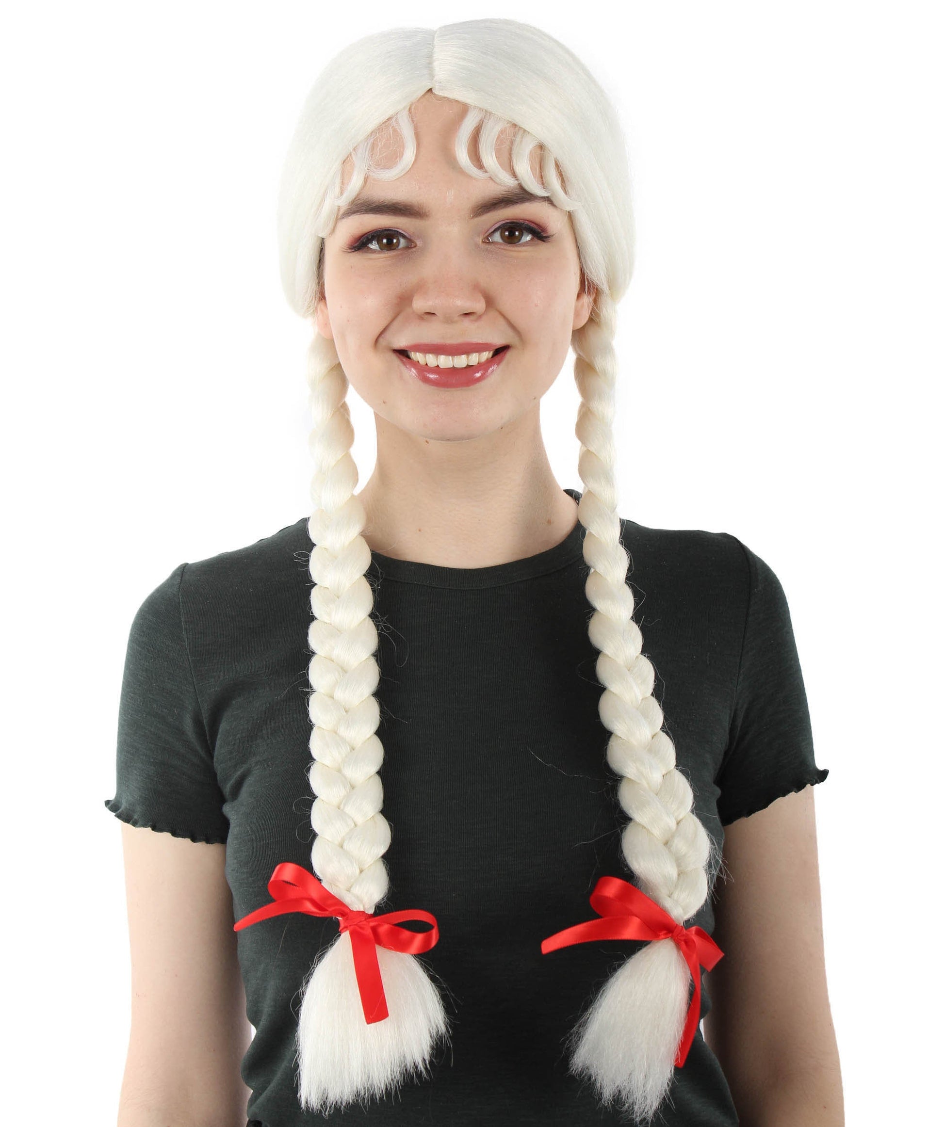 White Multiple Colors Option Long Braided Wig