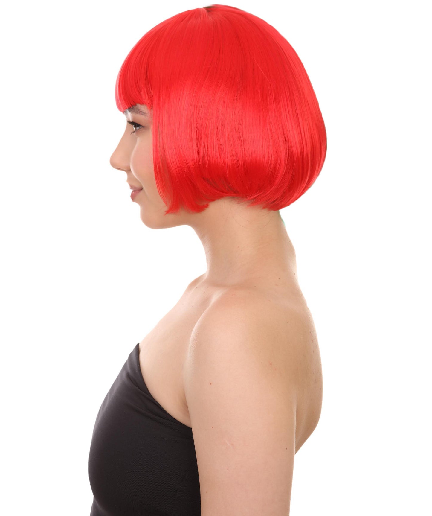 Green and Red Two-tone Short Bob Wig