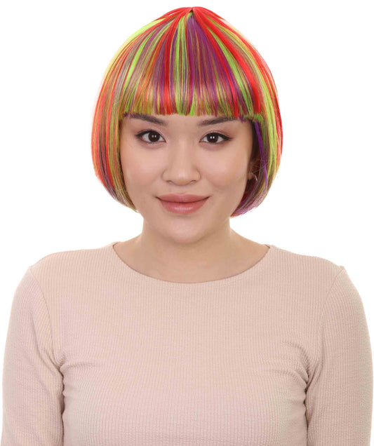  Rainbow Fancy Party Bob Wig