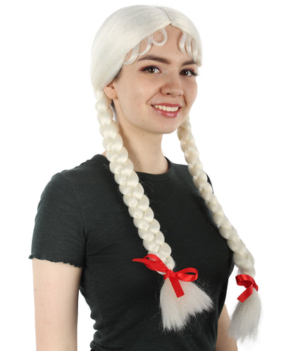 White Multiple Colors Option Long Braided Wig