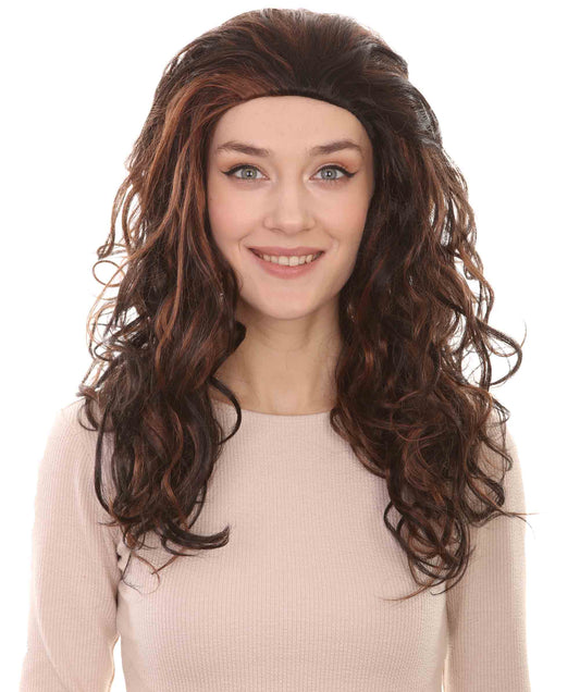 Dark Brown Long Wavy Women Wig