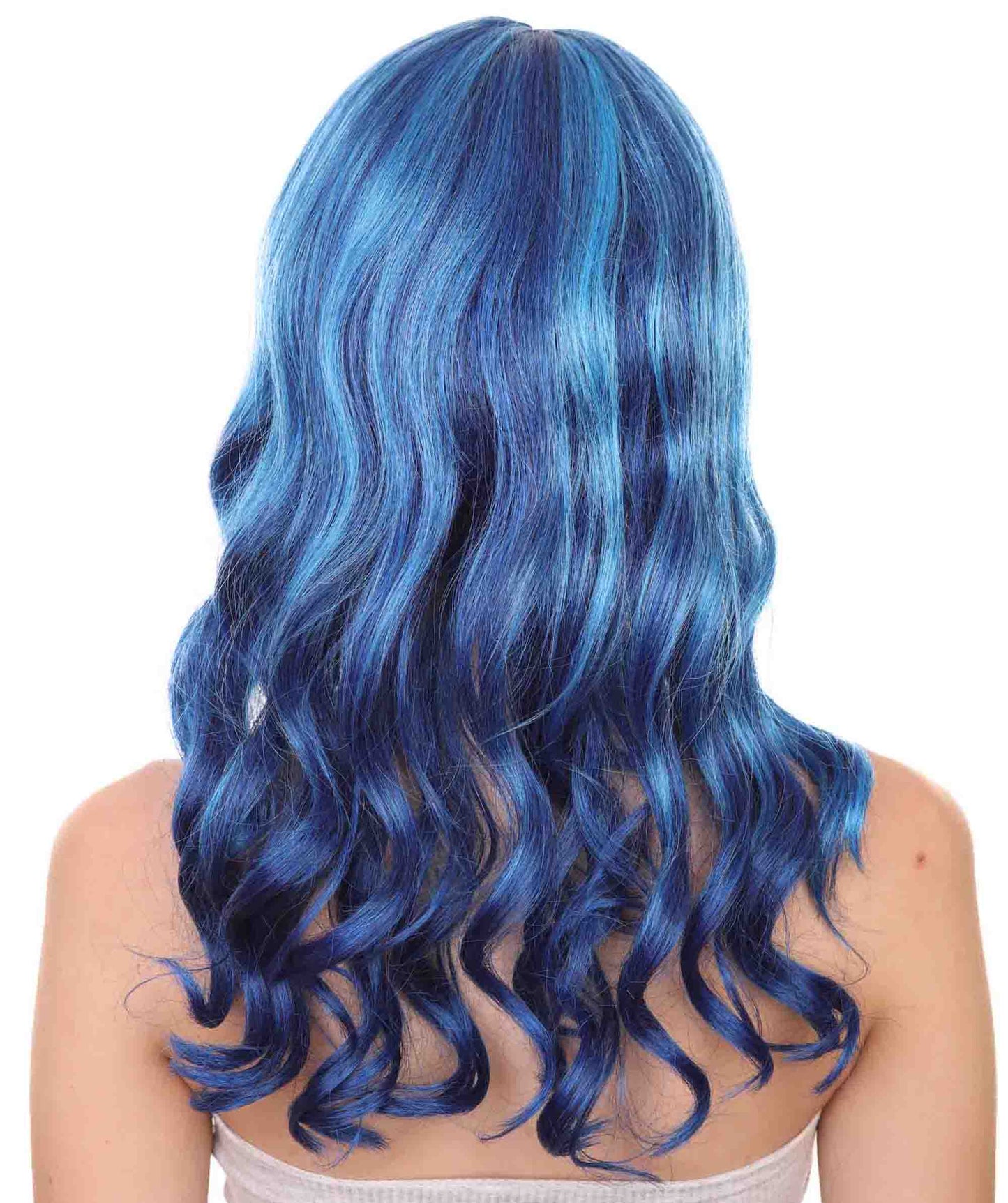 Redeemed Witch | Blue Blend Wavy Center Part Wig | Premium Halloween Wig