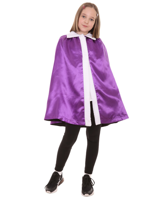 Purple/Black child king reversible robe costume