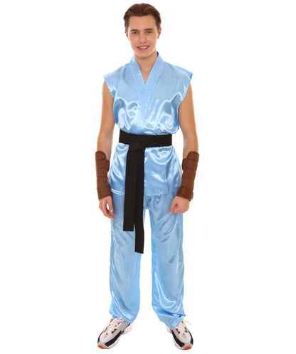 Light Blue Men's Karate Fancy Costume