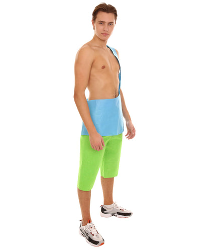 Men's Aspen Heitz Movie Costume | Blue Green Halloween Costume.