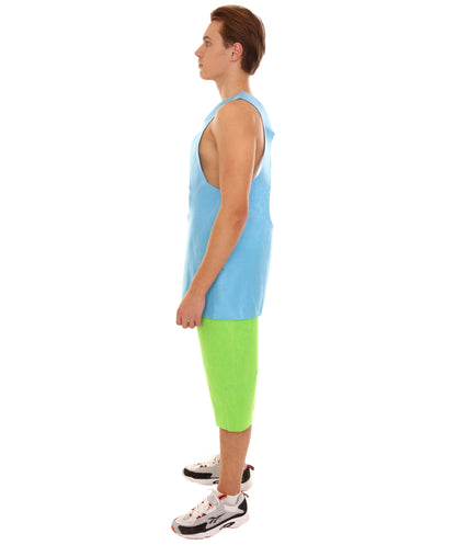 Men's Aspen Heitz Movie Costume | Blue Green Halloween Costume.