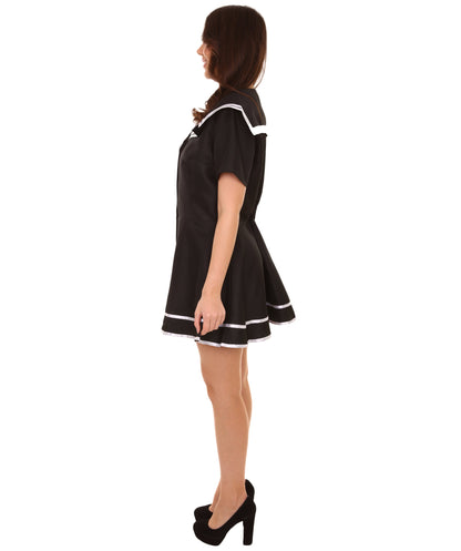 Women's Sailor Dress Celebrity Costume | Black Fancy Costume