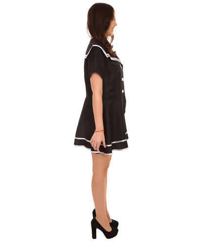 Women's Sailor Dress Celebrity Costume | Black Fancy Costume