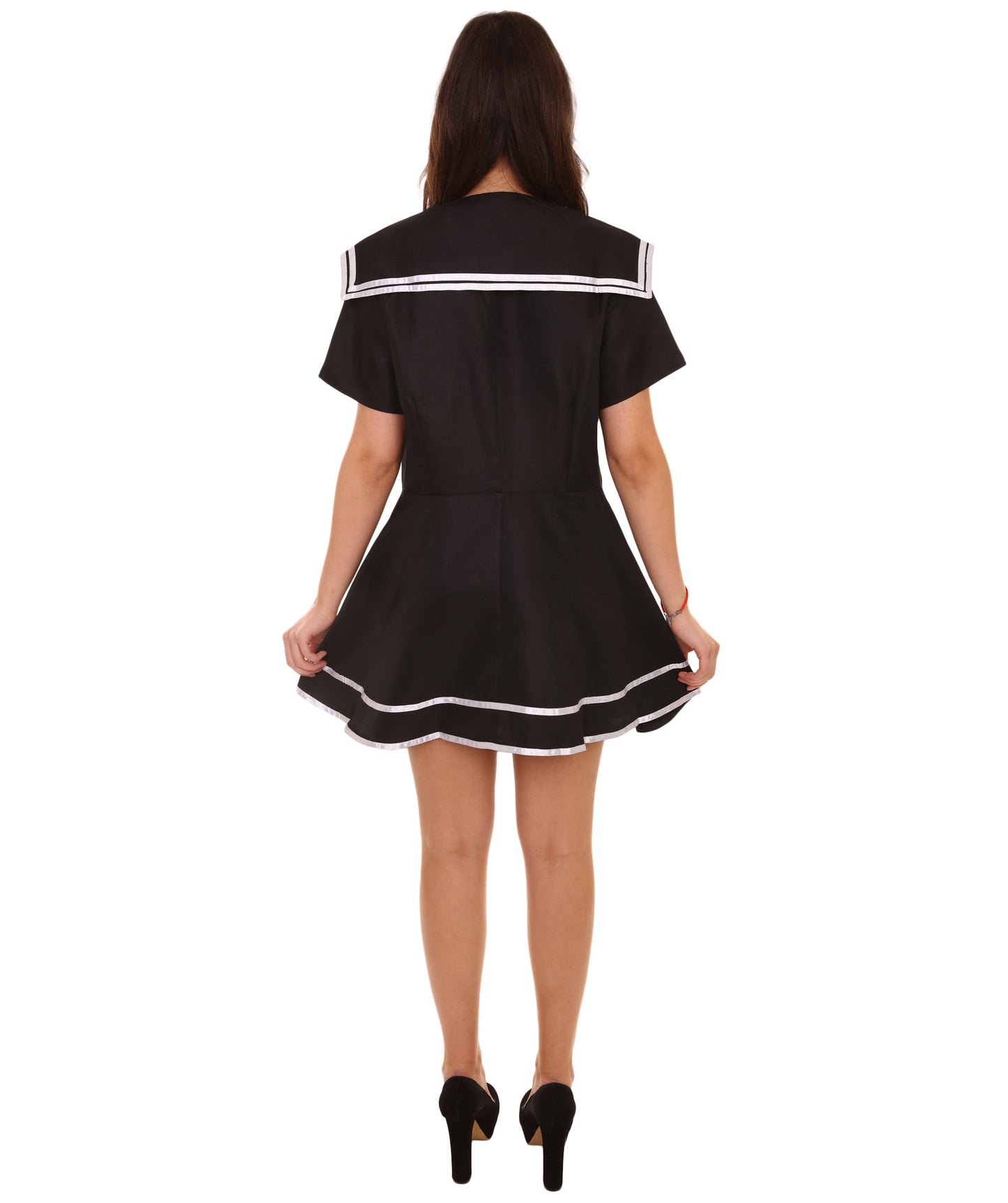 Women's Sailor Dress Celebrity Costume | Black Fancy Costume