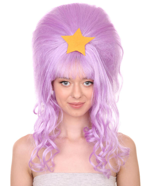 Time Adventure Space Princess Lumpy | Purple Cartoon Character Wig | Premium Halloween Wig