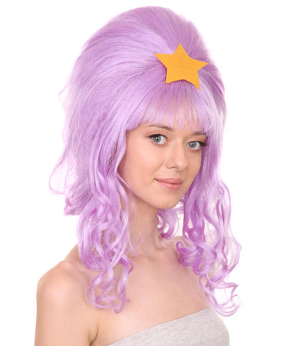 Time Adventure Space Princess Lumpy | Purple Cartoon Character Wig | Premium Halloween Wig