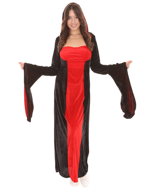 Women's Temptress Vampire Costume | Black & Red Halloween Costume