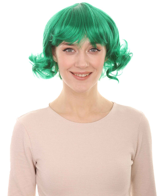 Dark Green Carnival Wavy Short Wig