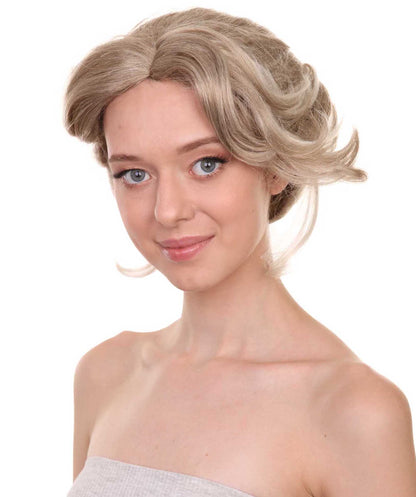 Women's 9" Inch Short Halloween Fancy Updo Bun Doctor of Wildlife in the Amazon Forest Wig, Synthetic Fiber Hair, | HPO