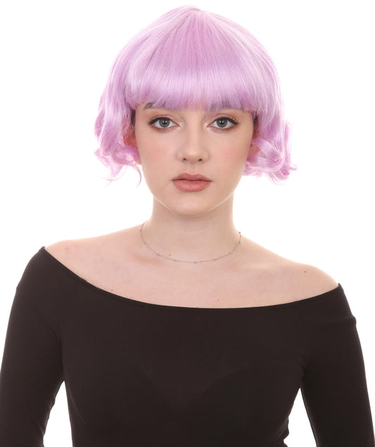 Lt Purple Carnival Wavy Short Wig
