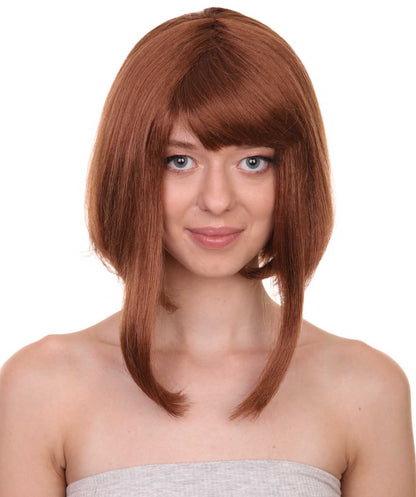 Women's 14" Inch Medium Length Straight Halloween Fancy Animated Pro Hero Costume Wig, Synthetic Soft Fiber Hair, Perfect for your next Conventiton and Group Anime Party! | HPO