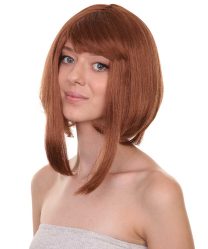 Women's 14" Inch Medium Length Straight Halloween Fancy Animated Pro Hero Costume Wig, Synthetic Soft Fiber Hair, Perfect for your next Conventiton and Group Anime Party! | HPO