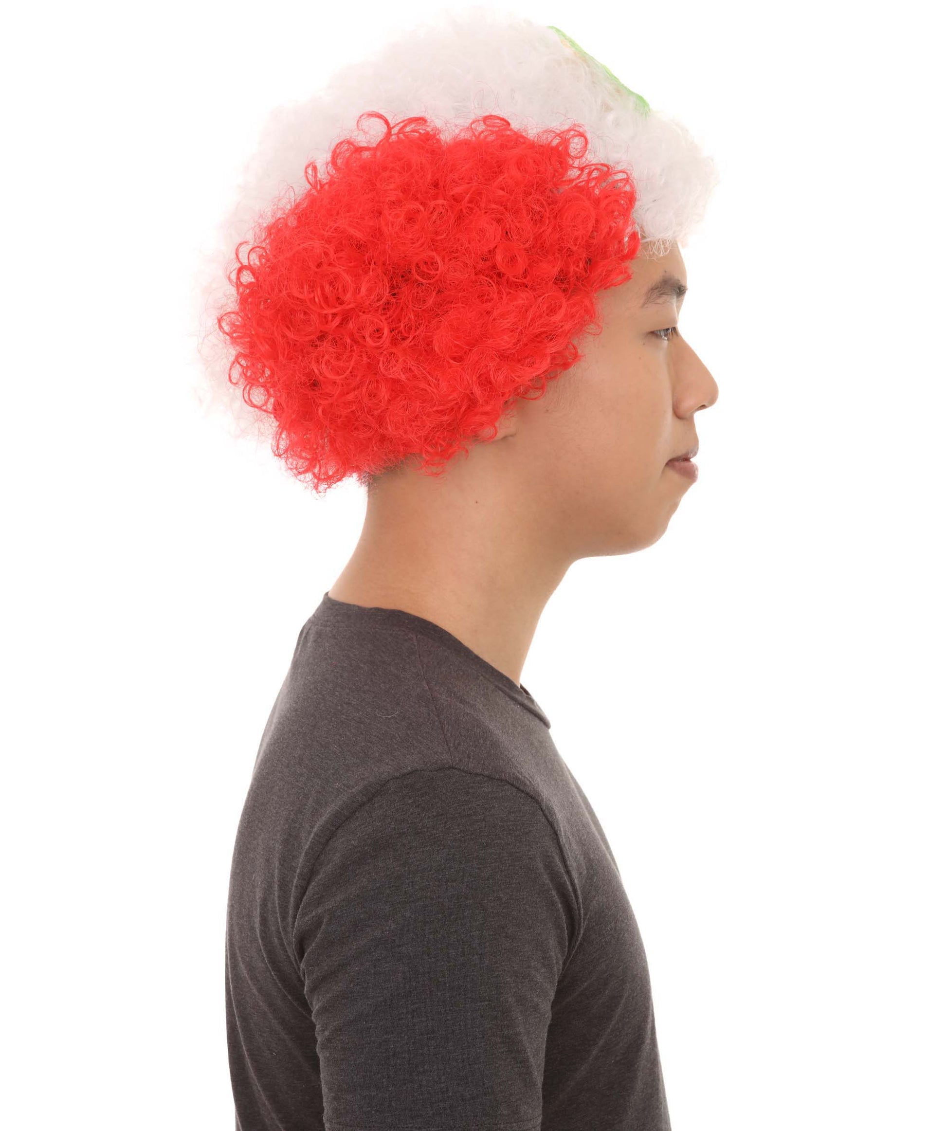 peru flag sport afro wig