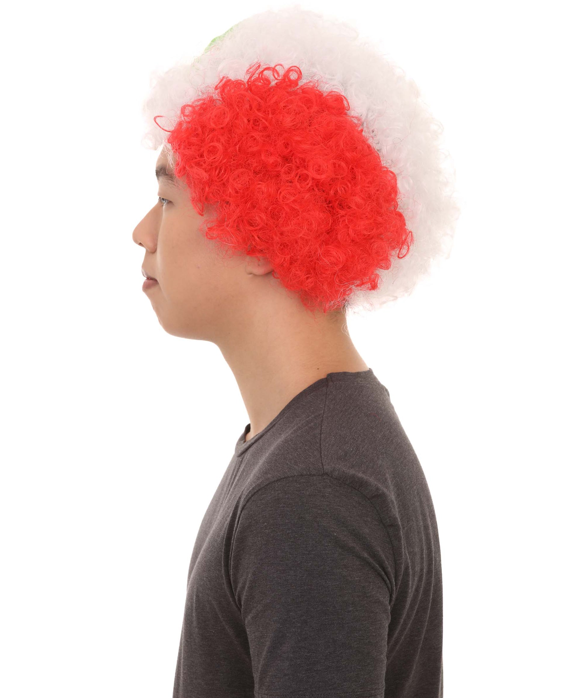 peru flag sport afro wig