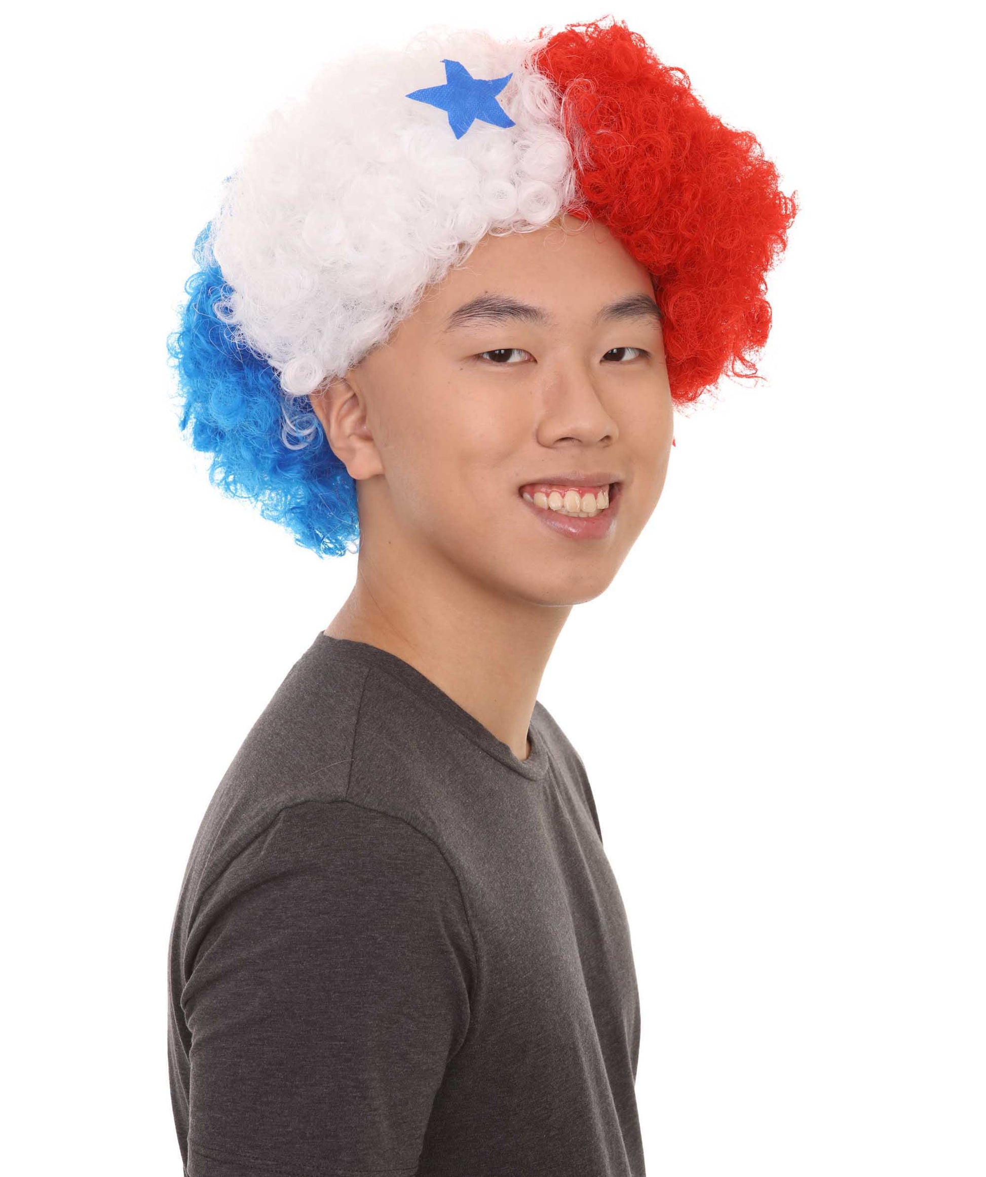 Panama Flag Sport Afro Wig