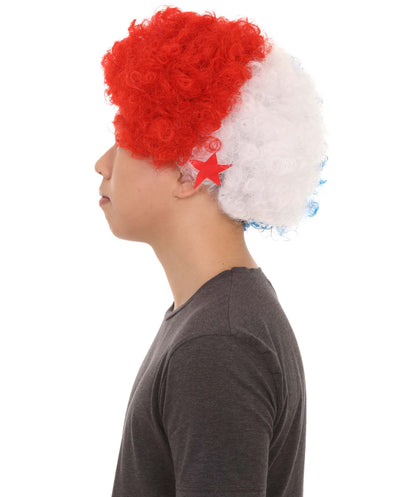 Panama Flag Sport Afro Wig