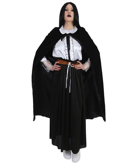 Women's Witch Costume w/ Hat Costume | Black Halloween Costume