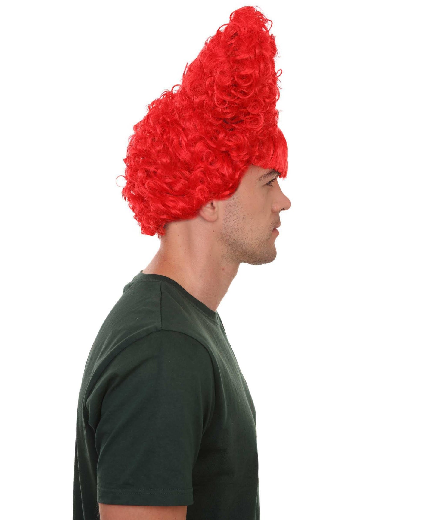 Drama Queen Red Mens Wig | Red Fancy  Halloween Wig | Premium Breathable Capless Cap