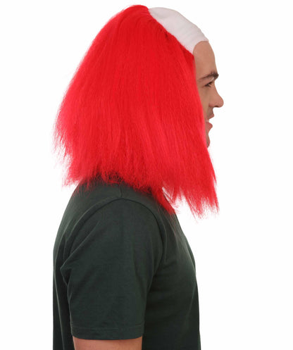 Scary Bald Red Men's Clown Wig