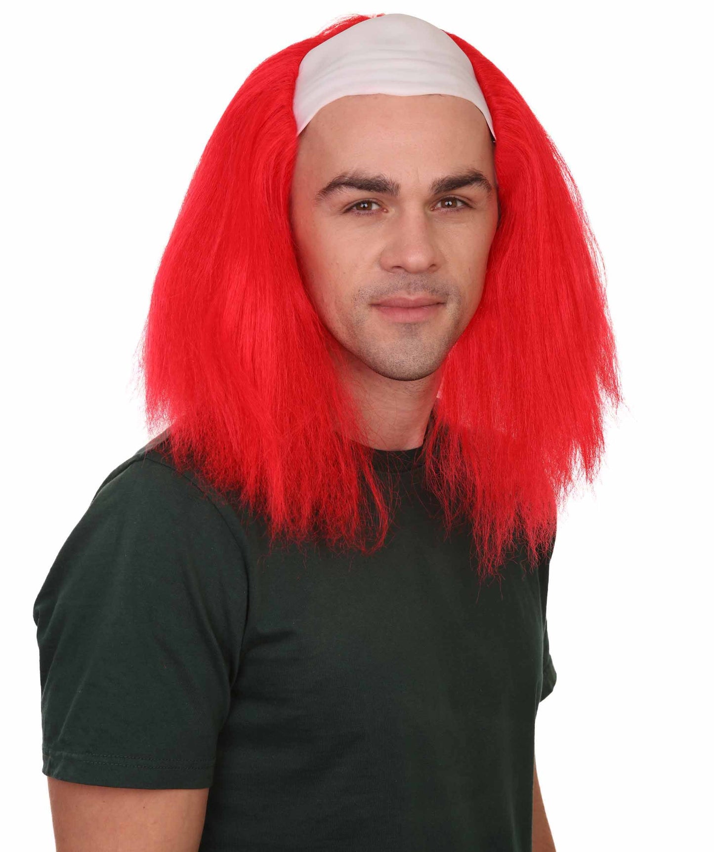 Scary Bald Red Men's Clown Wig