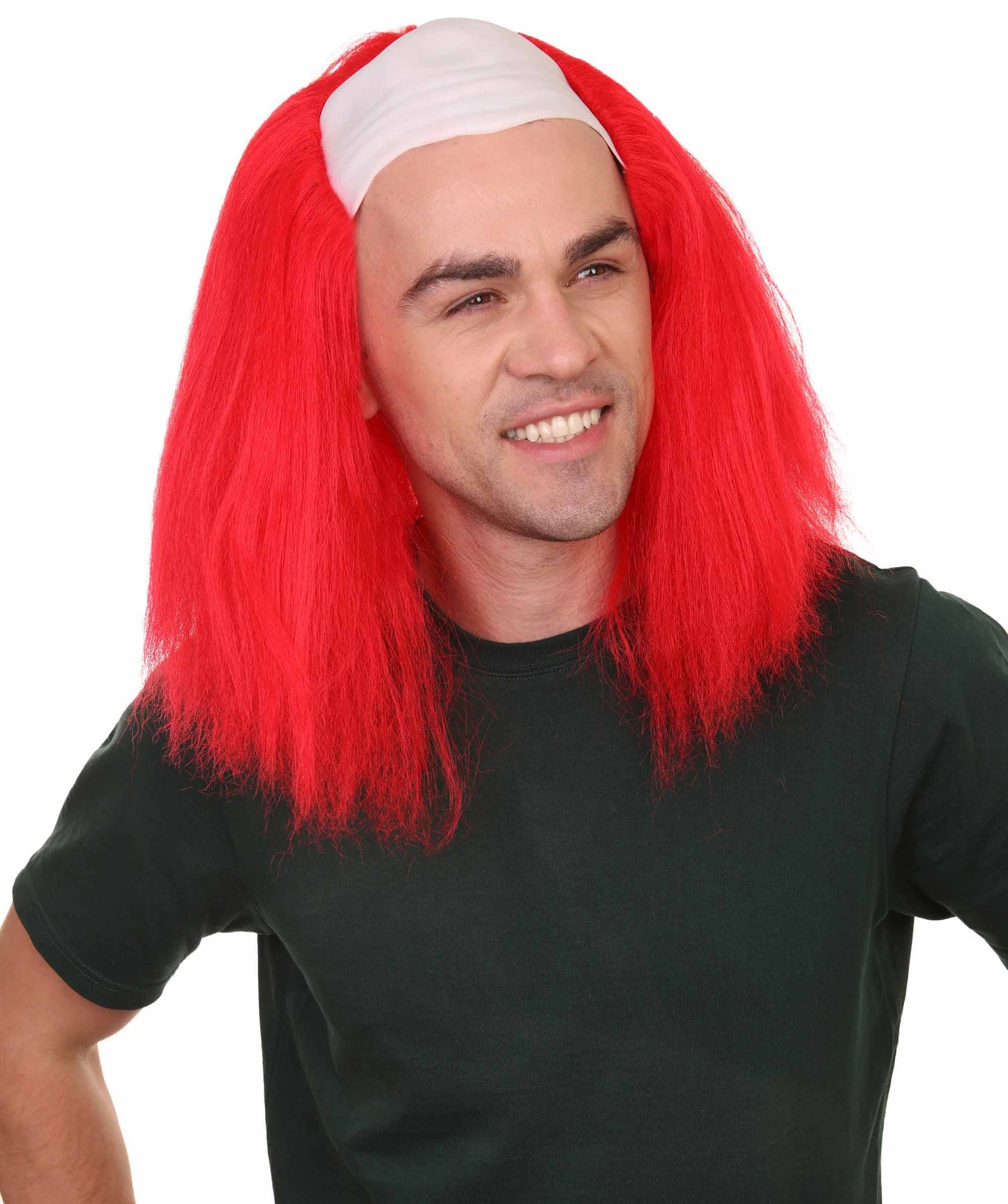 Scary Bald Red Men's Clown Wig