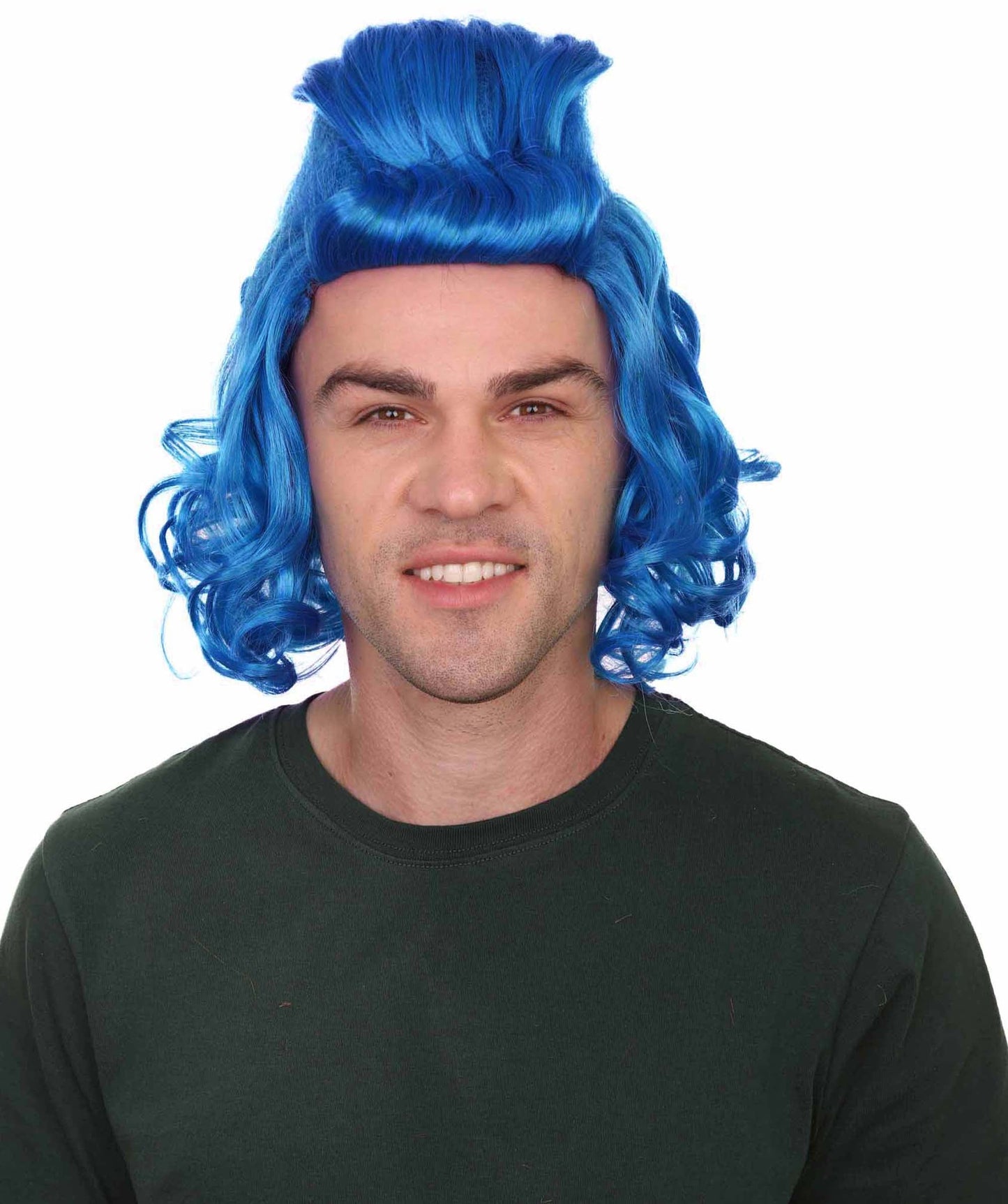 Blue Mens Wig  Halloween Wig | Premium Breathable Capless Cap