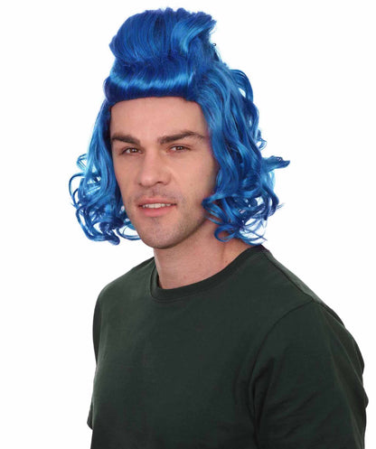 Blue Mens Wig  Halloween Wig | Premium Breathable Capless Cap