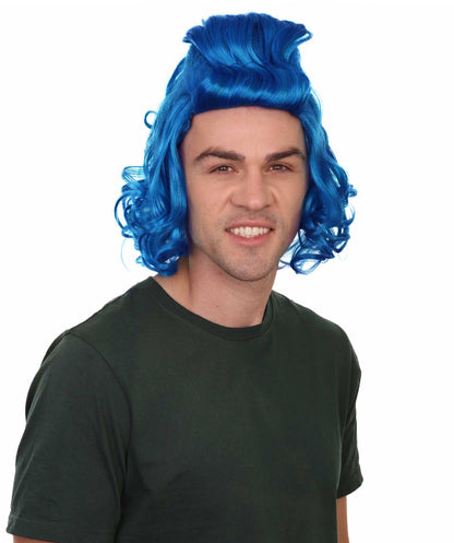 Blue Mens Wig  Halloween Wig | Premium Breathable Capless Cap