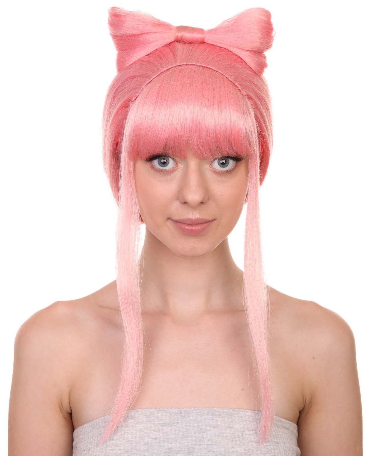 Halloween Ponytail Bow Rapper Costume Wig 