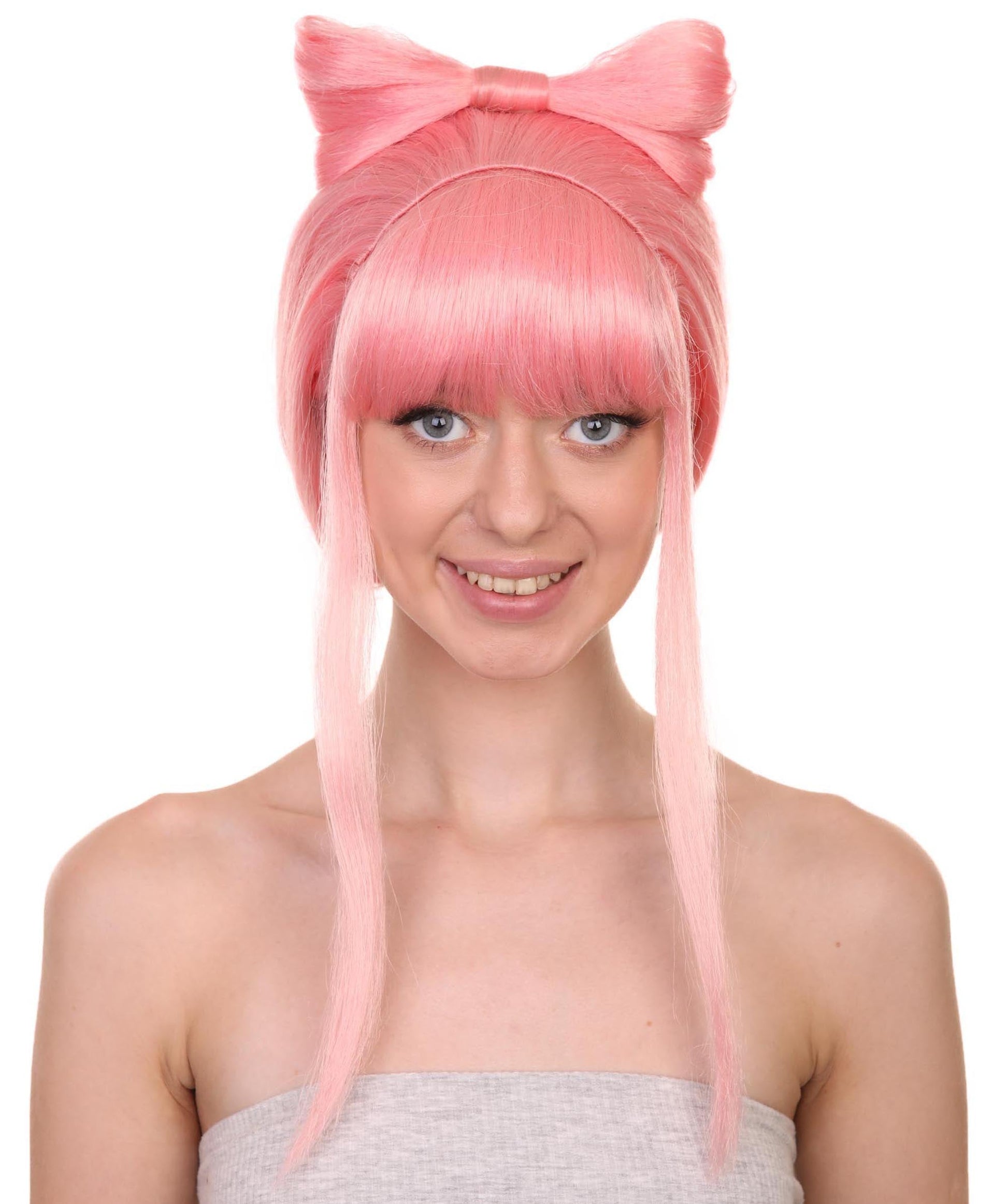 Halloween Ponytail Bow Rapper Costume Wig 