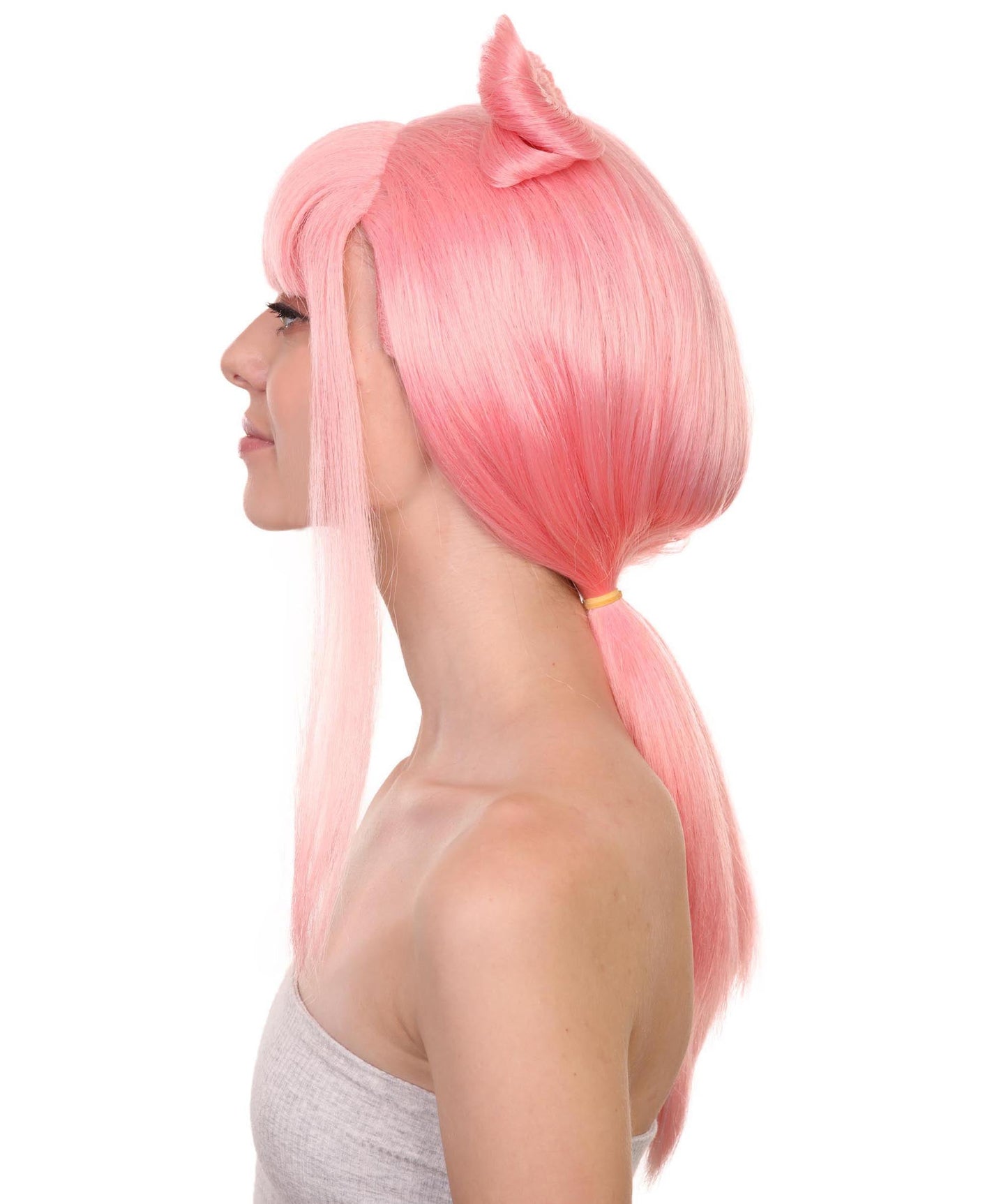 Halloween Ponytail Bow Rapper Costume Wig 