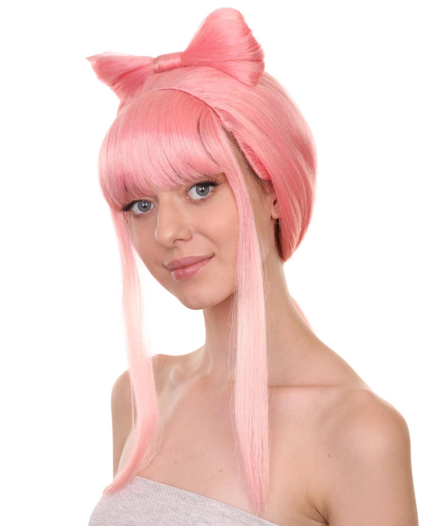 Halloween Ponytail Bow Rapper Costume Wig 