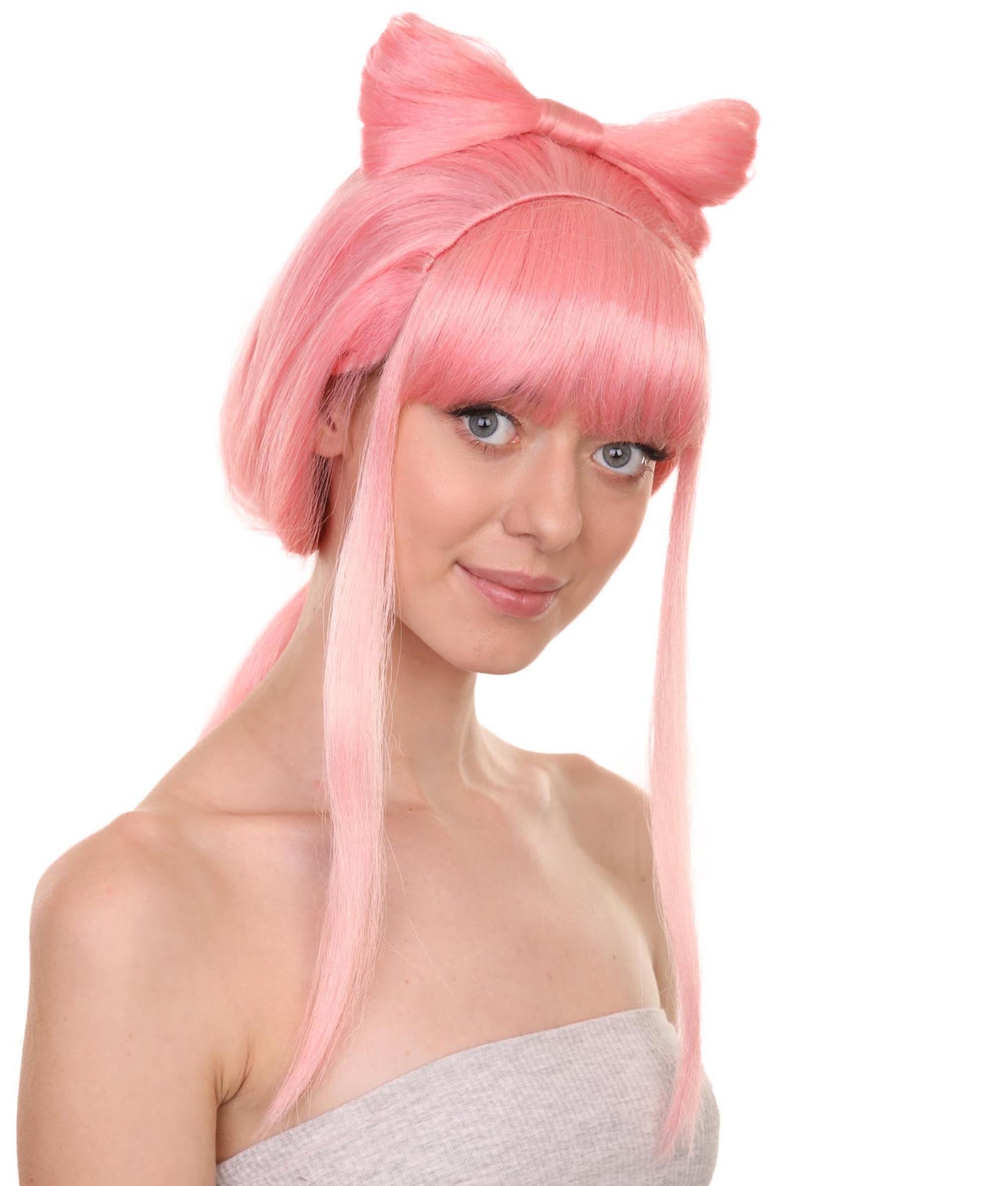 Halloween Ponytail Bow Rapper Costume Wig 