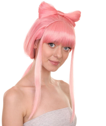 Halloween Ponytail Bow Rapper Costume Wig 