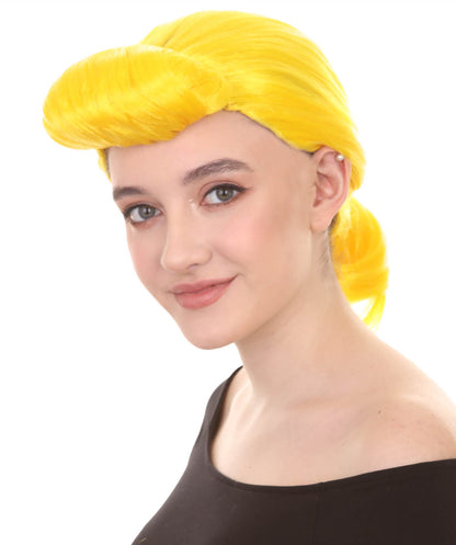 Women's Animation Style Wig | Yellow Wigs | Premium Breathable Capless Cap