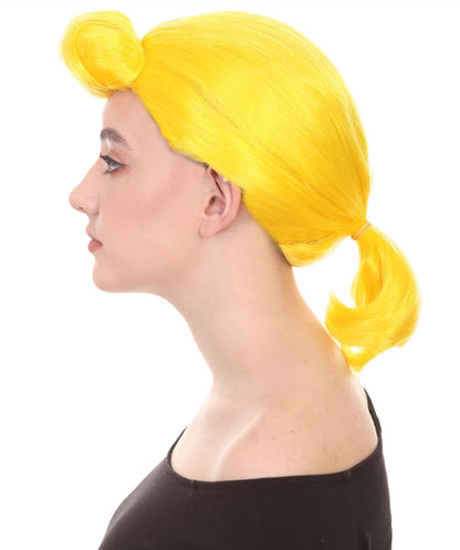 Women's Animation Style Wig | Yellow Wigs | Premium Breathable Capless Cap