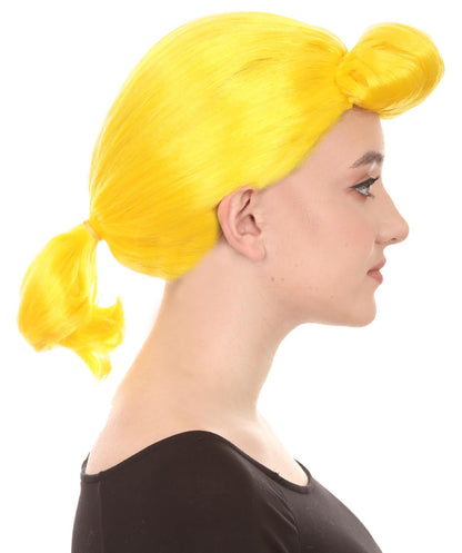 Women's Animation Style Wig | Yellow Wigs | Premium Breathable Capless Cap