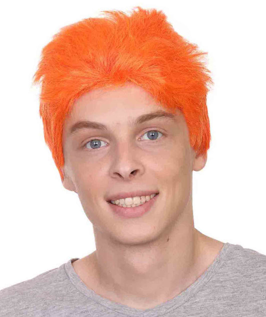 Light Orange Men Fancy Wig