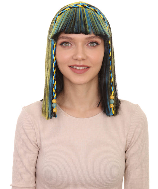 Medium Straight Styles Multi Color Wig